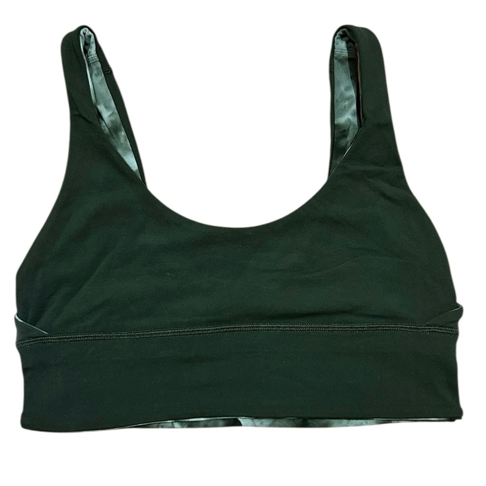Lululemon Sz 8 Align Reversible Bra *Light Support A/B Cup Diamond Dye Green Gym - Picture 6 of 8